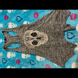 Woman’s size S Almost Famous skull racer back tank